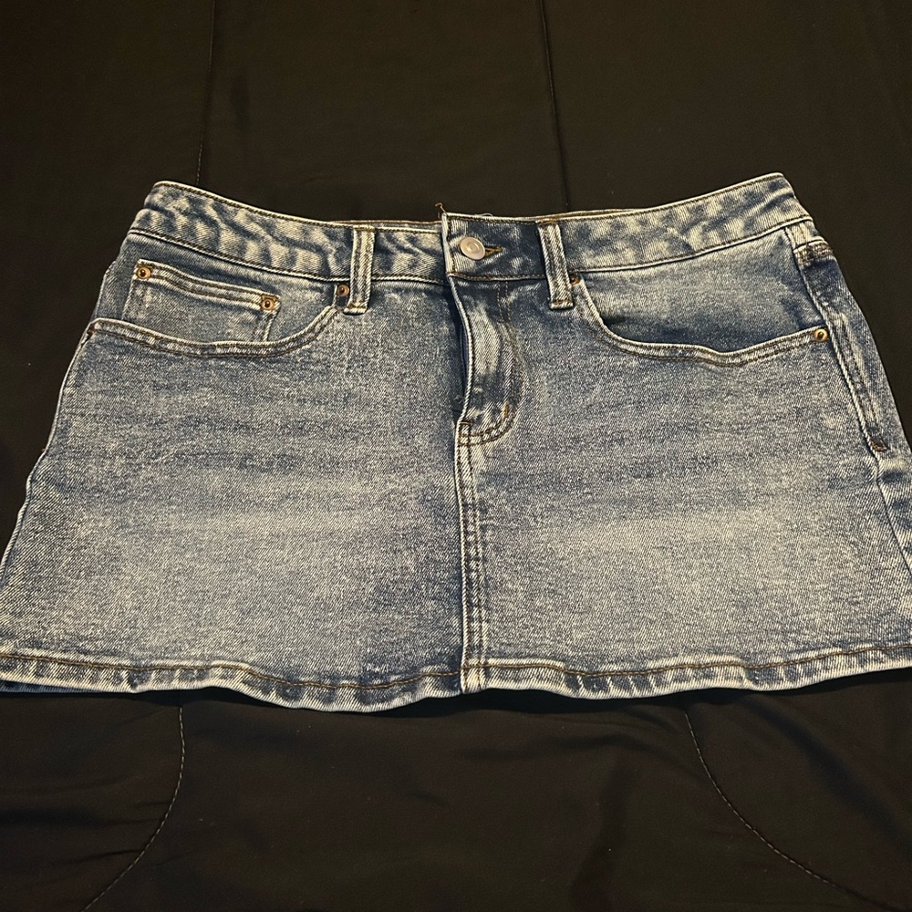 Fashion Nova Light Blue Denim Mini Skirt